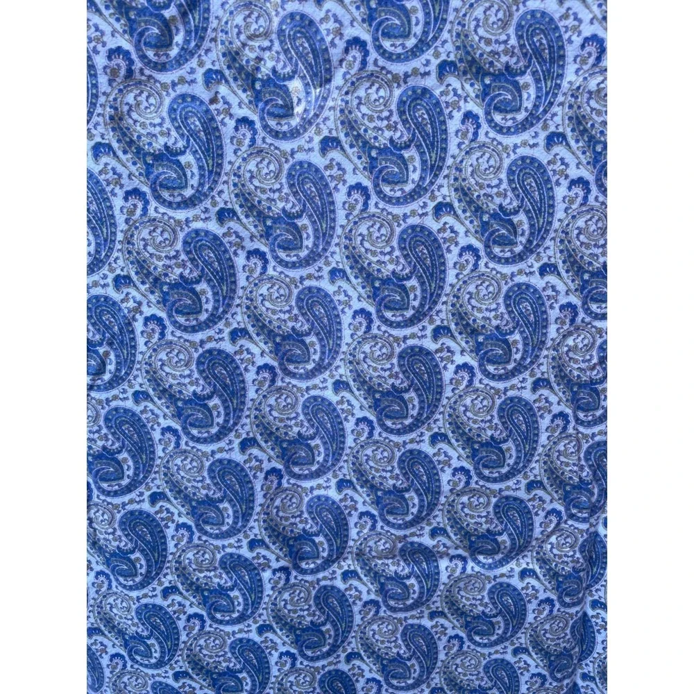 Williams Sonoma Jaipur Print Tablecloth Blue White 70x108 Paisley